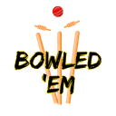 Bowled 'em cricket sticker